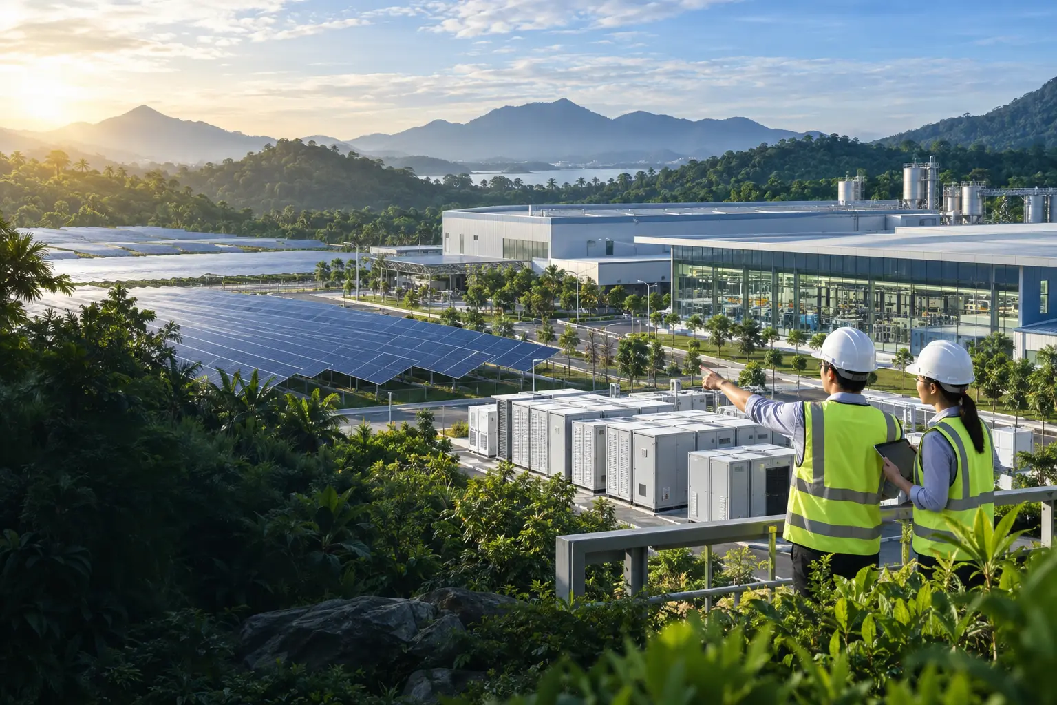 Editorial illustration of investment green technology