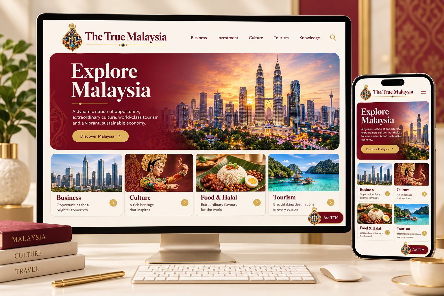 Proposed website presentation across devices.