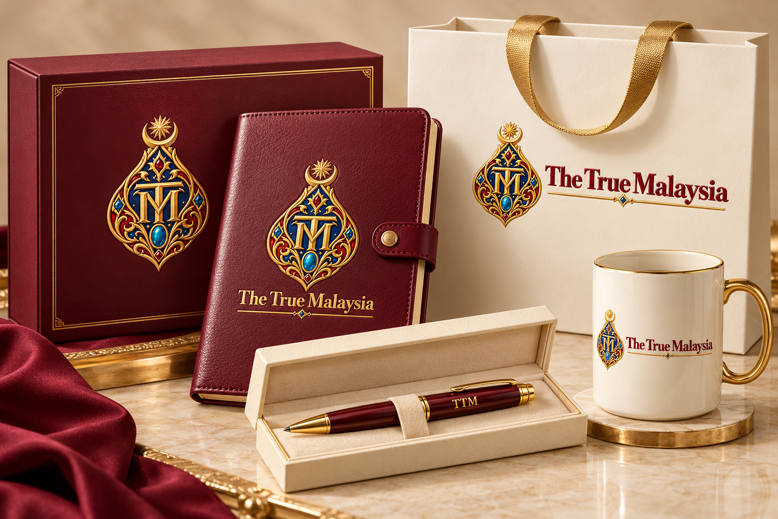Proposed executive gift set with notebook and pen.