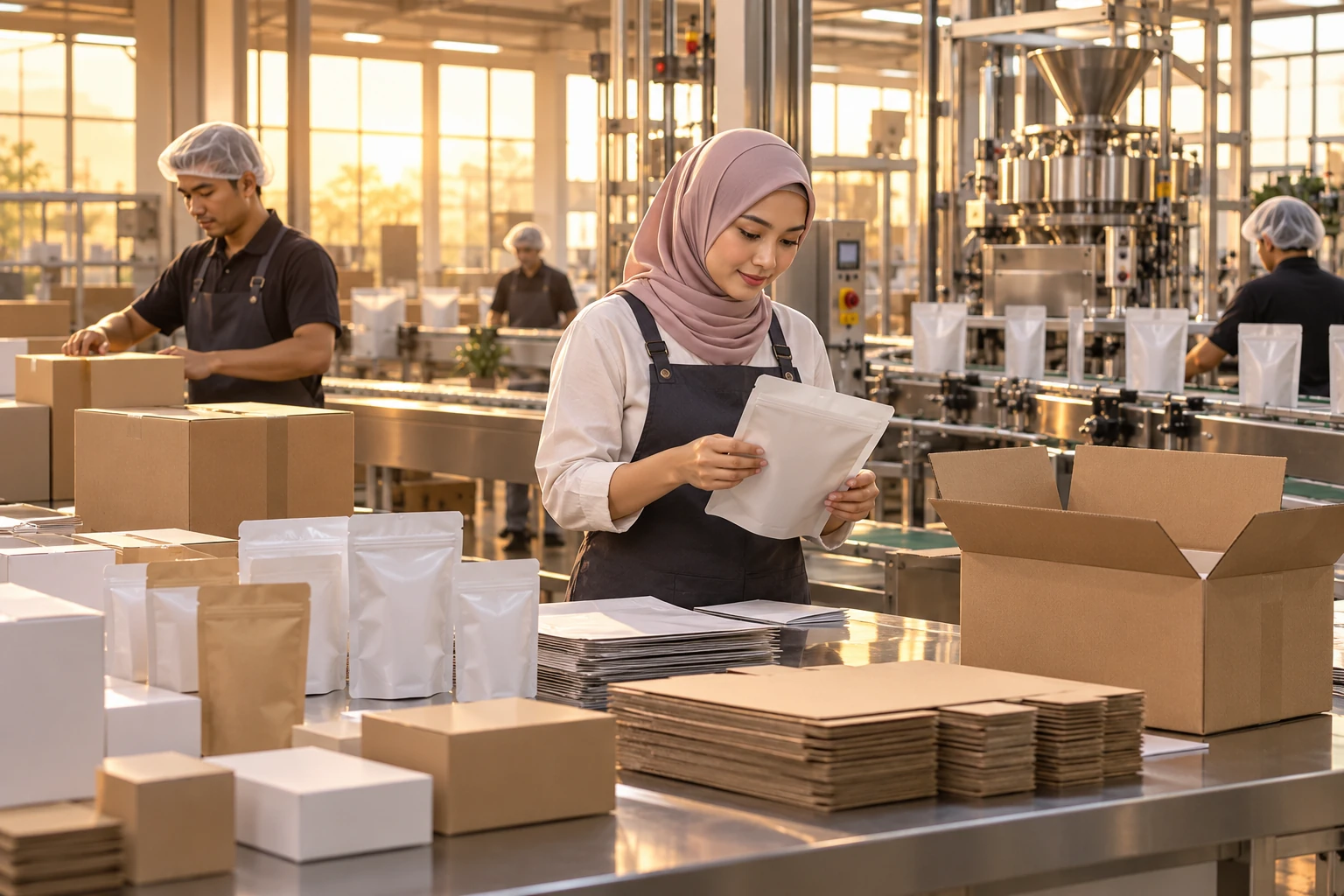 Editorial illustration of packaging printing