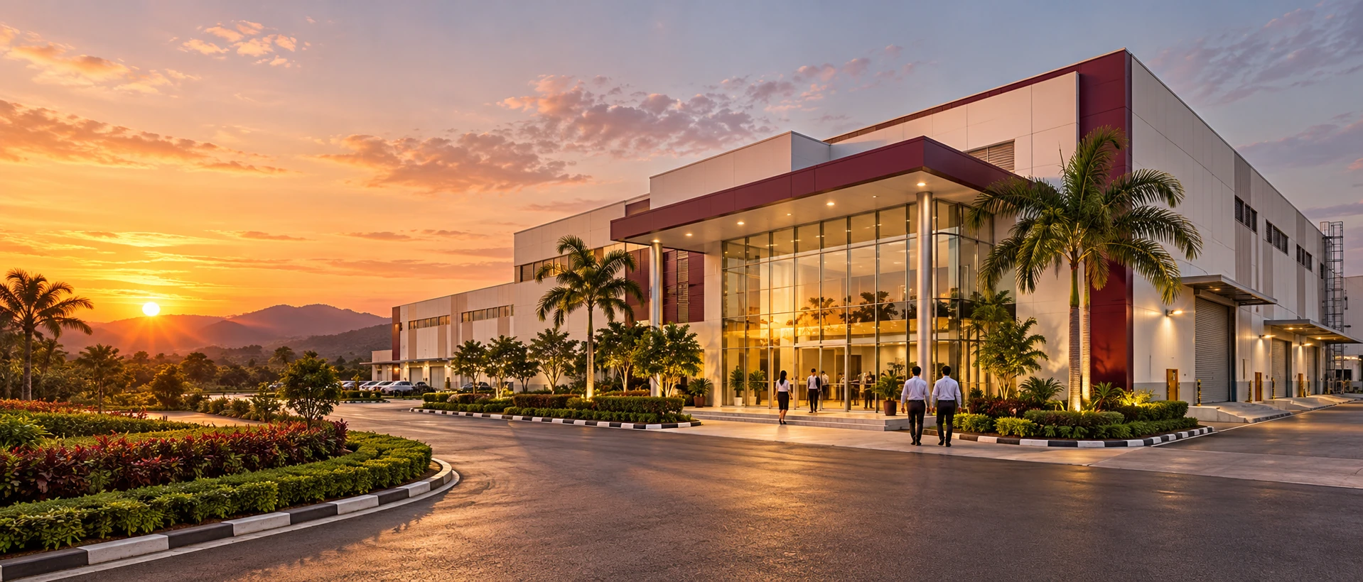 Editorial illustration of halal investment campus